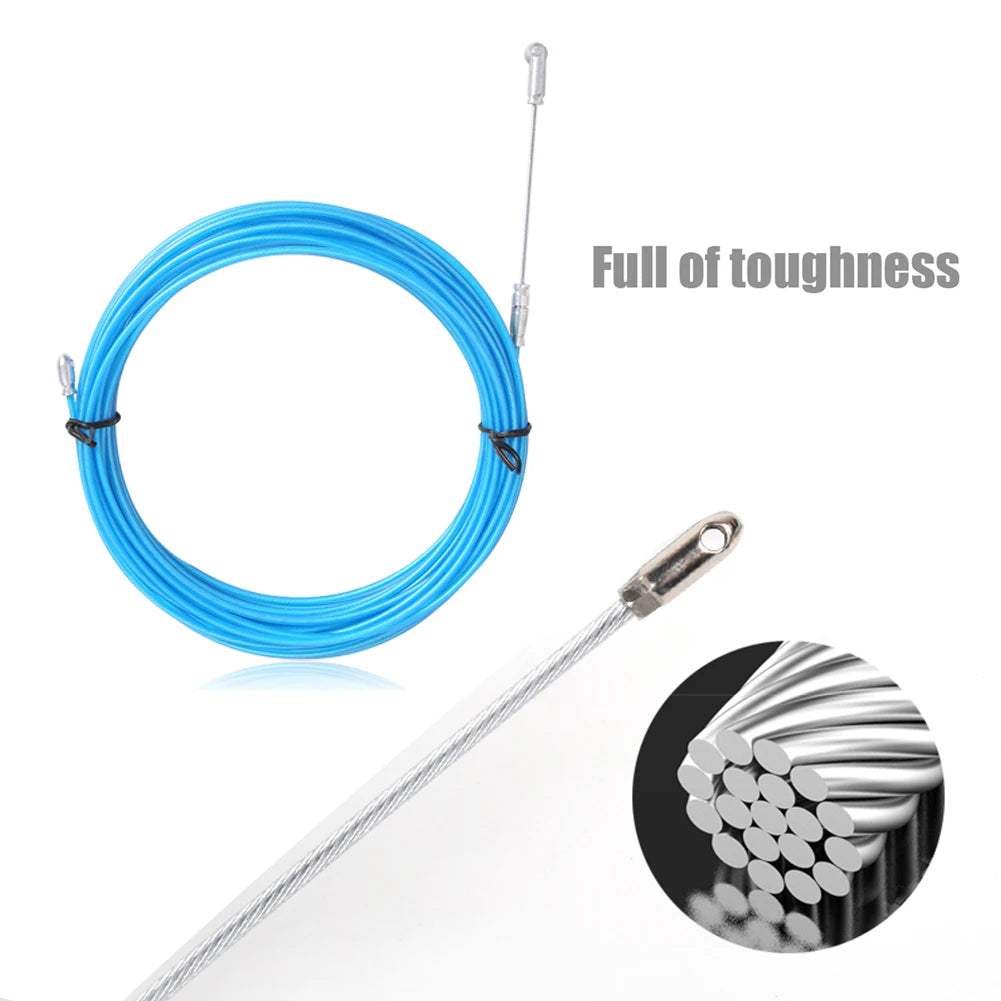 15/10/5M Fiberglass Cable Puller Electric Cable Guide Device Nylon Duct Snake Wire For Electrician Fish Tape Wire Aid Tool.