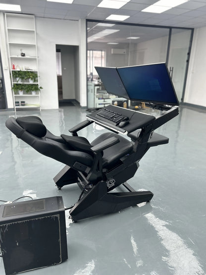 EASE POD PRO Günstiger, bequemer Computer-Cockpit-Zero-Gravity-Stuhl, ergonomischer Stuhl, Arbeitsplatz für 1–2 Monitore
