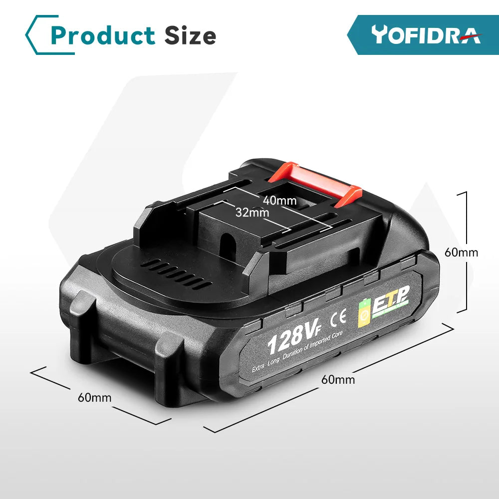 YOFIDRA 18–20 V wiederaufladbarer 22500 mAh 928 VF 388 VF 128 VF Plus Lithium-Ionen-Akku für 21 V 18 V Elektrowerkzeug-Ersatzakku