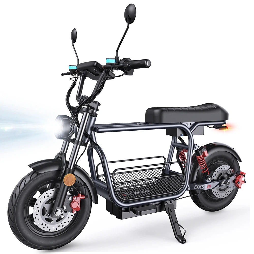 Iscooter DX5 Adult Electric Scooter 1500W 48V 15.6Ah Battery E Scooter 15 Inch Vacuum Inflatable Tires City Electric Scooter