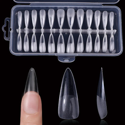 Fake Nail Press on Tips for Nails Extension Full False Acrylic Finger Short Artificial American Capsules Long Soft Gel Almond