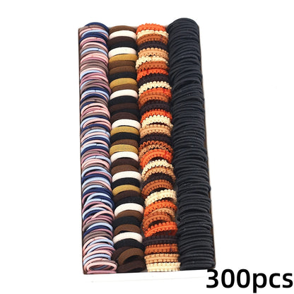 1Pack Girls Colorful Hair Bands Set Nylon Elastic Rubber Band Children Ponytail Holder Scrunchies Kids Hair Accessories.