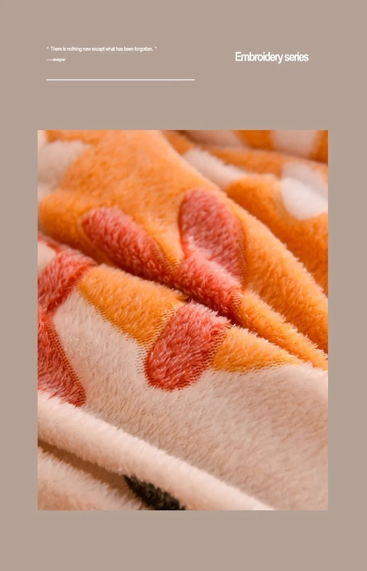 Household Thickened Warm Quilt Core Milk Double-sided Velvet Lamb Wool Autumn Winter Blanket Warm Double-sided Velvet Core