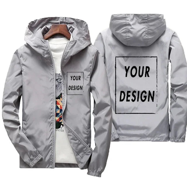 Custom Brand Logo Autumn Jacket Men Waterproof Warm Windbreaker Casual Clothing Big Size 7Xl Men Green Black Red Jacket Outdoor