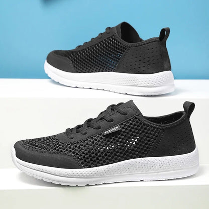 YRZL Sneakers Men Shoes Hollow Mesh Breathable Outdoor Casual Shoes Comfortable Walking Non Slip Big Size Mens Sneakers.