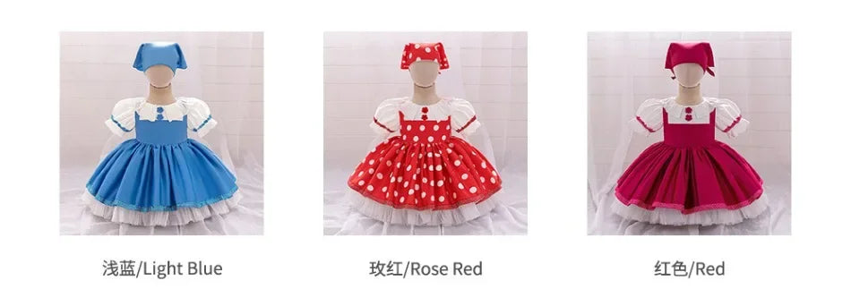 Mascha und Bär Lolita Mädchen Partykleid Barbie Pink Maid 1. Geburtstag Prinzessin Kleider für Kinder Spitze Weihnachtskostüme ASQ03.