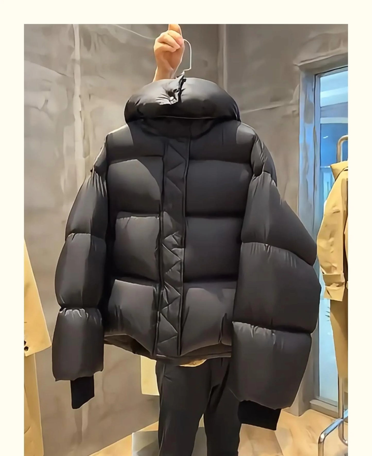 90 % weiße Entendaunen-Damen-Daunenjacken, 2025, neue weibliche Stehkragen-Pufferjacke, lässige lose Parkas mit Kapuze.