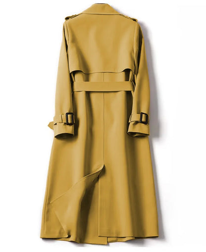 Herbst Winter Langarm Graben Mantel Für Frauen 2024 Mode Lose Büro Dame Lange Outer Jacke Mäntel Weibliche Kleidung