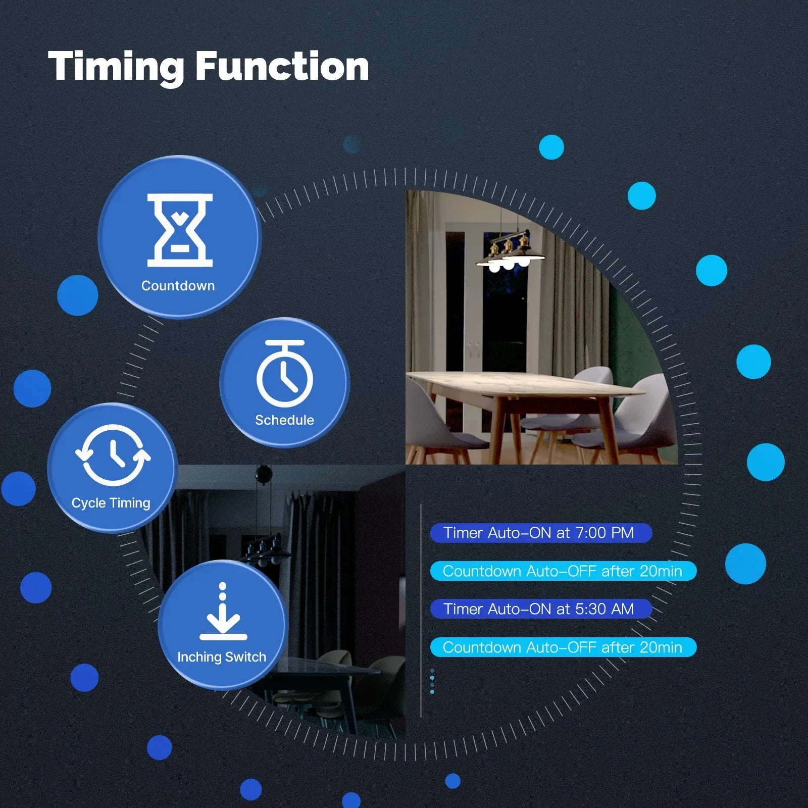 MOES Smart Lichtschalter EU WiFi Matter Button Fernbedienung kompatibel mit Alexa Google Home Apple Homekit Smartthings.