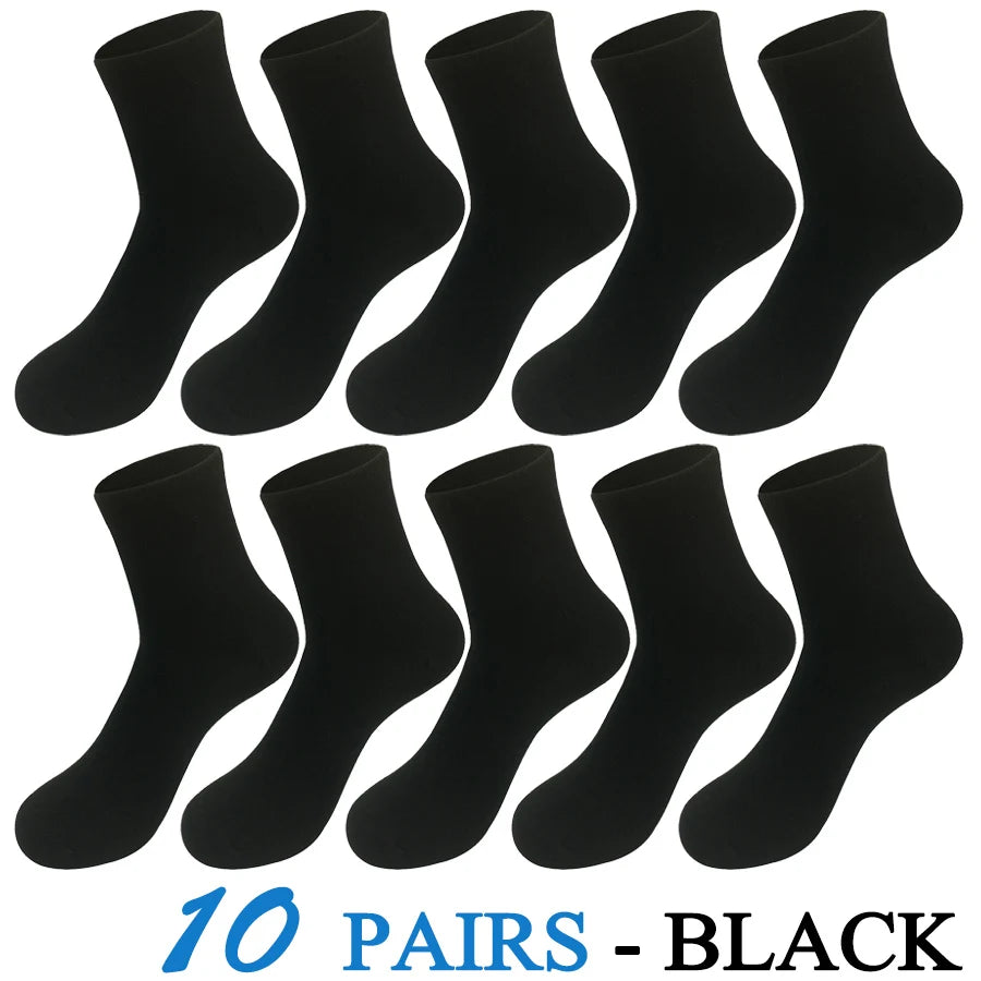 5 Pairs/Lot Socks Men Cotton Dress Wedding Black Grey White Brand Fashion Meias Male Breathable Casual Long Sock Gift 2024 New