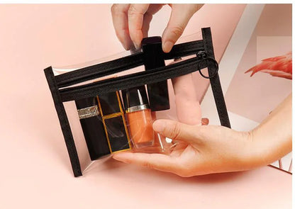 Wash Transparent Cosmetic Bag for Women Clear Zipper Makeup Bag Travel Female Makeup Brush Holder Organizer Toiletry Bag Clutch.
