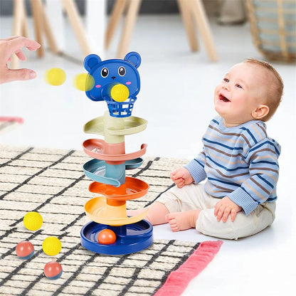 Montessori Rolling Ball Development Game Baby Ball Toy Educational Toys Montessori Activity Stacking Toys For Babies 1 2 3 Years.