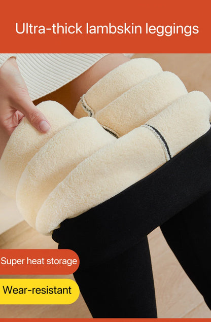 1pcs Winter Leggings Women Cotton Extra Thick Warm Pants Fashion Thermal Legging Slim Black Elastic High Waist Solid Leggings.