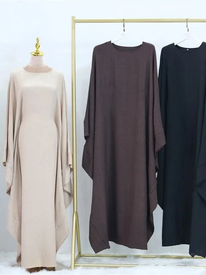 Ramadan Eid Dubai Linen Khimar Abaya Damen Muslim Maxi Dress Kebaya Kaftan Abayas For Women Caftan Robe Femme Musulmane Vestidos.