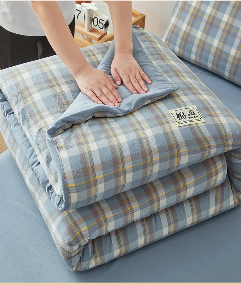nordic quilt cotton 100% double bed comforters winter comforters King size duvet 220x240 cm winter Plaid comforter queen single.