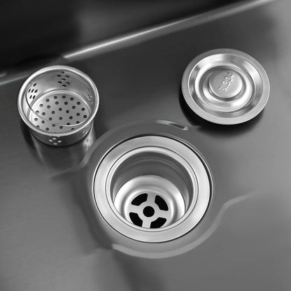 Schwarz/weißes unabhängiges Waschbecken mit Schrank, Küchenspüle aus Edelstahl mit 360° °   Drehbarer Wasserhahn für Badezimmer, Waschbecken