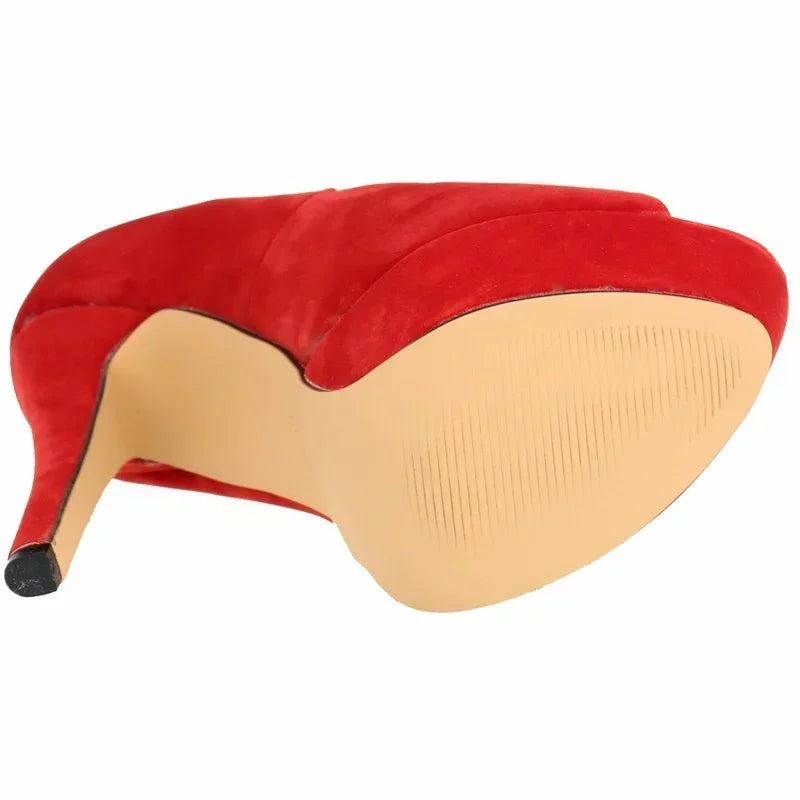 Men's Platform High Heels 14cm Cross-dresser Unisex Drag Queen Sandals Sexy Peep Toe Ankle Strap Stilettos Pumps Party Shoes.