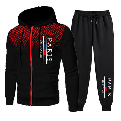 Hot Sales Men's Tracksuit Jogging Zip Up Hoodies Daily Quality Sweatshirts Men Long Sleeve Sports Coat Casual Sweatpants Fashion.