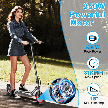 JUICEASE TUYA/TX01 Scooter Electric Scooter for Adults 8.5 Inch Tire Portable Lighting Cruise Control Escooter 350W 5-30KM Range.