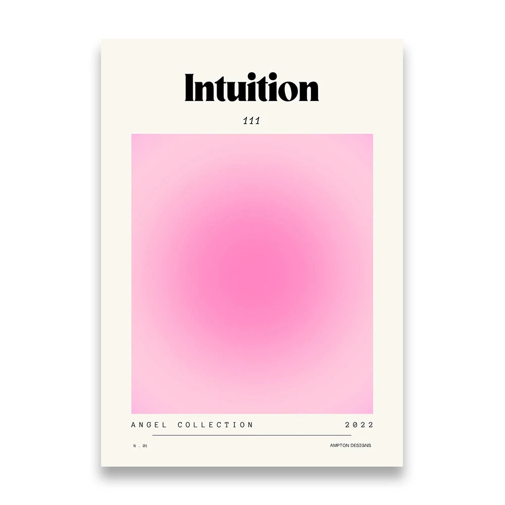 Pink Gradient Aura Spiritual Affirmation Wall Art Canvas Painting Nordic Posters And Prints Wall Pictures For Living Room Decor.