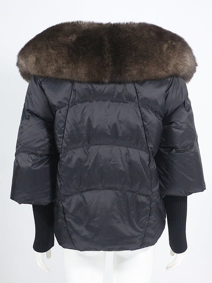 Lose Natürliche Echt Fox Pelz Kragen Mantel Dicke Neue Europäische Mode Weiße Ente Unten Jacke Winter Frauen Warme Luxus Oberbekleidung