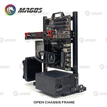 DIY Computer Open Frame,Vertical ATX/ ITX / MATX Gamer Cabinet Aluminum,Modding Desktop Gaming PC Case Water Air Cooler.