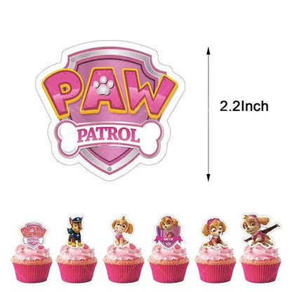 Paw Patrol Rosa Geburtstag Skye Thema Party Dekorationen Geschirr Set Pappteller Tassen Servietten Für Kind Party Liefert Spielzeug Geschenke