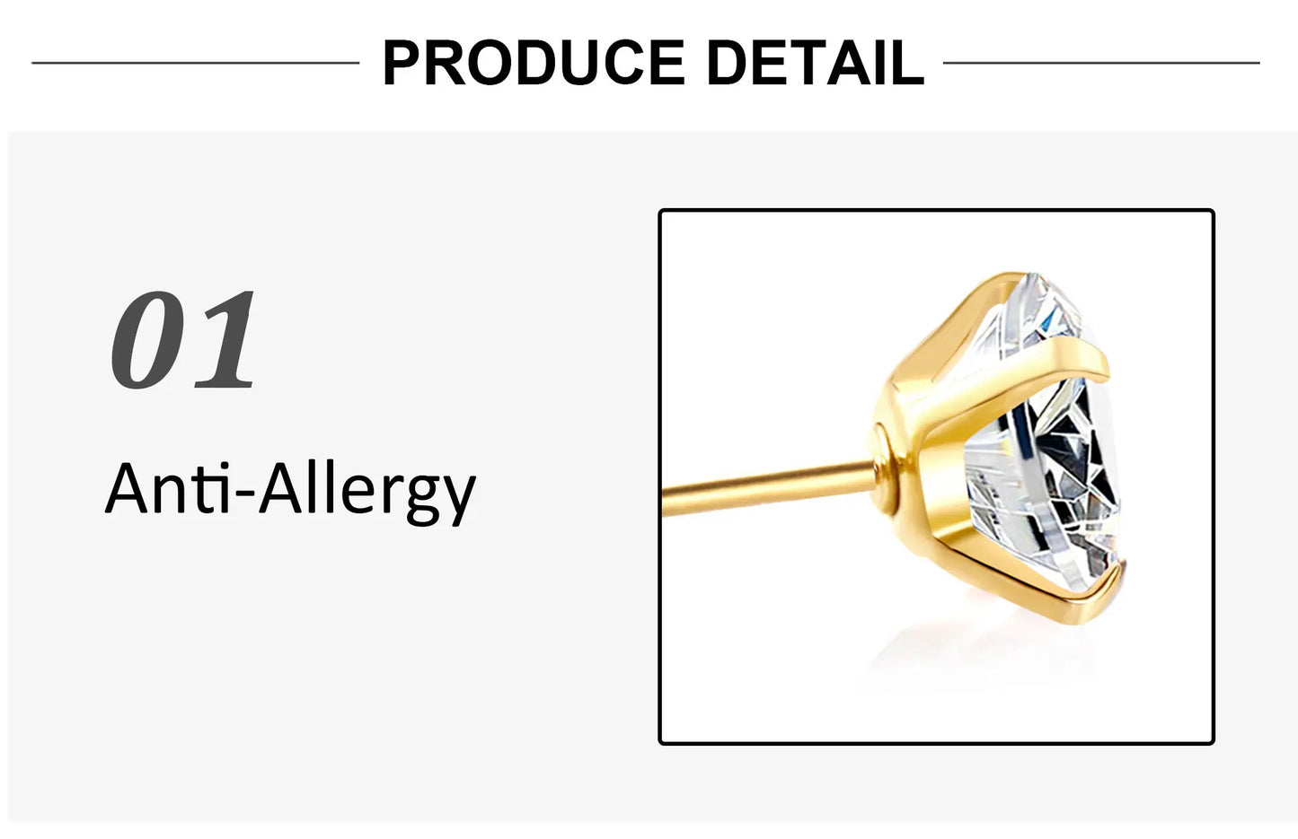 LUXUSTEEL 1Pairs/2Pcs Stainless Steel Crystal Studs Earrings For Women Men 4 Prong Tragus Round Clear Cubic Zirconia Ear Jewelry.