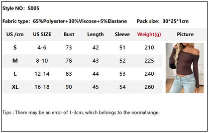 Off-The-Shoulder Women's Blouses Autumn Tops Fashion Patchwork Slim Solid Color Long-Sleeve Female's T Shirts Sexy Y2K Tops 2025.
