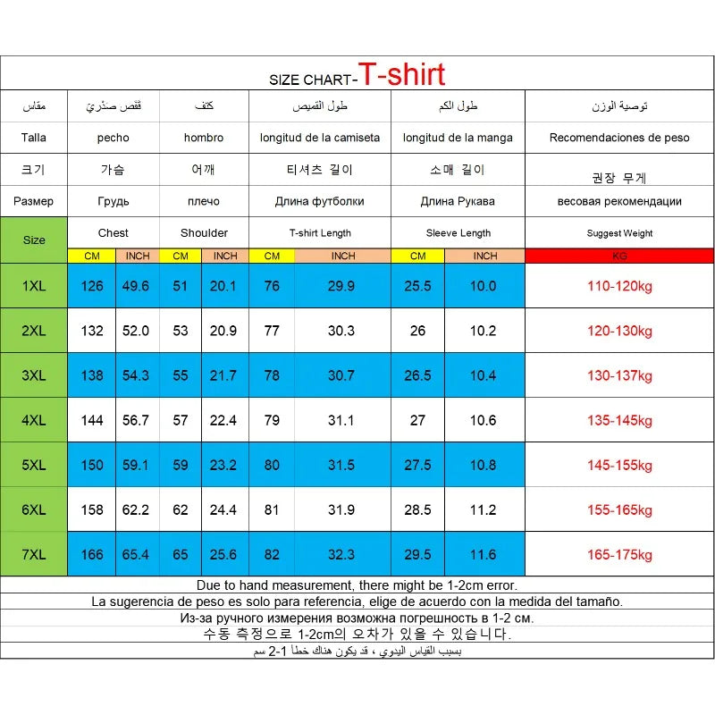 6pcs Men T-shirt Tracksuit Sets Plus Size 5XL/6XL/7XL 90-175kg Quick Dry Round Neck Short Sleeve Sportwear Big Size Men Clothing.