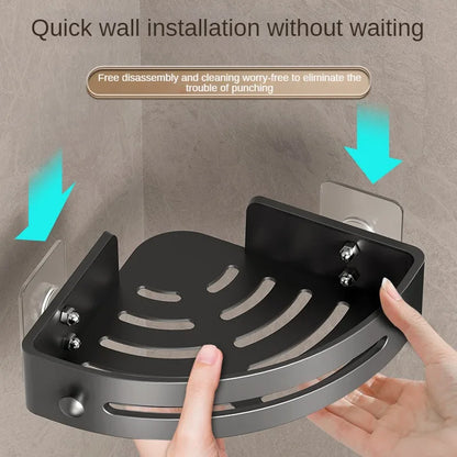 2PCS Badezimmer Regale Küche Lagerung Organizer Kunststoff Shampoo Rack Dusche Regal Bad Zubehör Kein Bohrer Regal