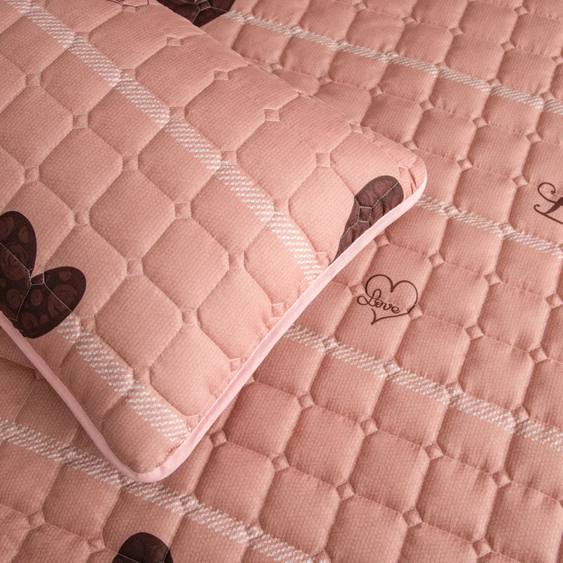 WOSTAR Thicken quilted mattress protector cover couple luxury double bed elastic fitted sheet style king size protection pad 180.