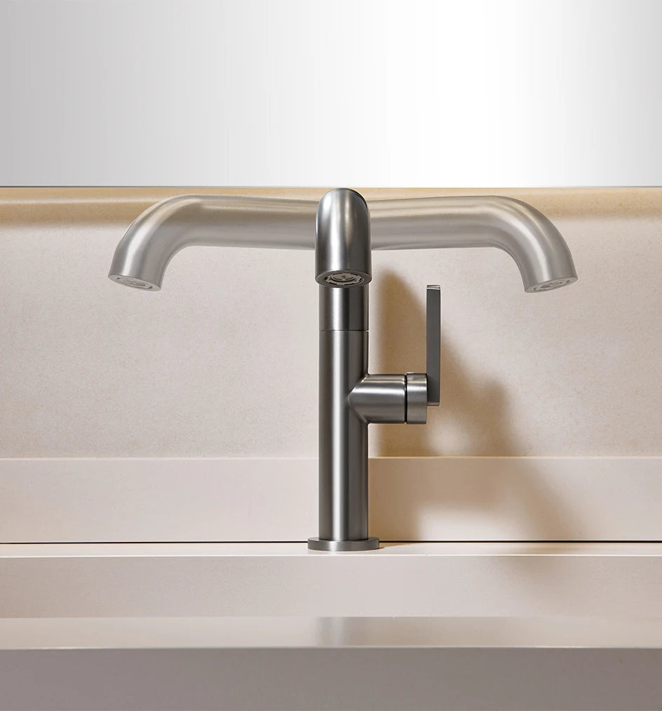 VGX Bathroom Faucets Stainless Steel Basin Mixer Sink Faucet Gourmet Washbasin Tapware Hot Cold Water Tap Brushed Gold Grey