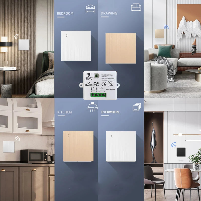 86 Wireless Smart RF 433 Mhz 100-220 V Wand Panel mit Fernbedienung Mini Relais Empfänger Hause Led licht Lampe Schalter.