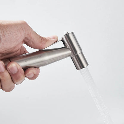 Kitchen Faucets Stainless Steel Wall Mounted Dual Hole Bathroom 360 Rotate Basin Faucet Cold Hot Water Mixer Taps With spray gun