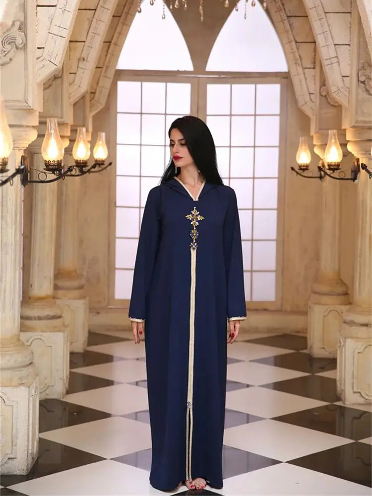 Ramadan Eid Hoodie Abaya Damen Dubai Luxury Islam Muslim African Dresses For Women Kebaya Caftan Marocain Robe Musulmane Femme.