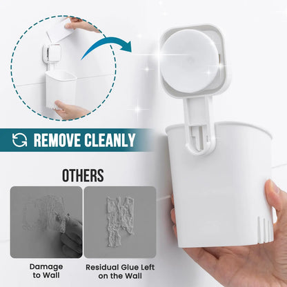 TAILI Zahnbürstenhalter mit Saugnapf für die Dusche, bohrfrei, abnehmbare Zahnpasta, selbstentleerender Rasiererhalter, Organizer für Badezimmer