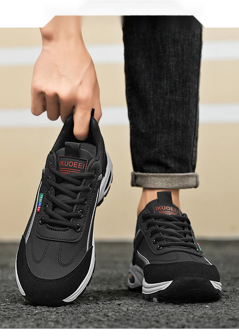 Men's Trendy Sports Shoes Lightweight Breathable Modern Non Slip Shoes Suede Detailing Outdoor Stylish Daily Wear Men Sneakers.