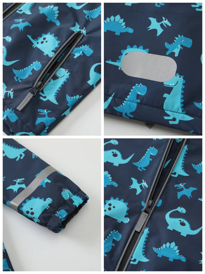 HONEYKING Boys Raincoat Suit Kids Clothing Set Comfortable Breathable Rain Suit with Jacket And Trousers for Children.