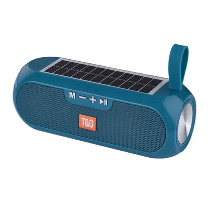 T&G TG182 Solar Charging Portable Stereo speakers Wireless Bluetooth With Mic Outdoor Loudspeaker Waterproof FM Radio Soundbar
