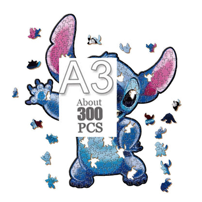 Cartoon animal wooden puzzle Film elements figure Popular classics wood jigsaws for adult kids Educational toy