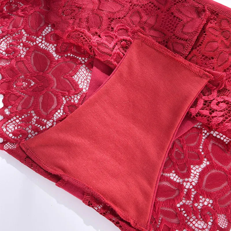 1XL-4XL Plus Size Women Briefs Panties High Waist Sexy Lingerie Hollow Out Underpanties Comfortable Underwear 80-140kg.