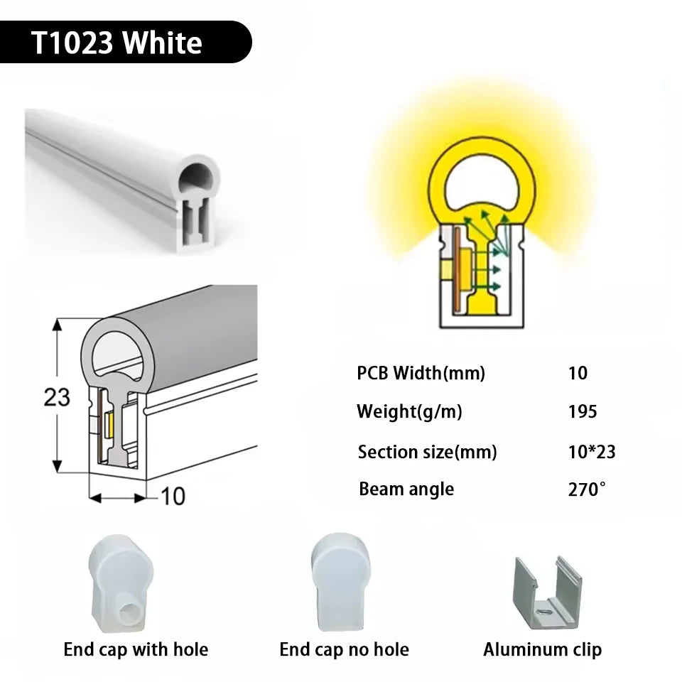 IP67 Waterproof Led Neon Silicone Flexible Light Tube Suitable for 5mm 8mm 10mm 12mm PCB WS2812B WS2811 5050 RGB Light Strip.