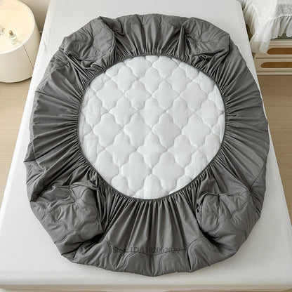 Microfiber Waterproof Fitted Bed Sheets with Elastic Bands Bedspread Covers Mattress Pads for Single Double/King/Queen Size Beds.