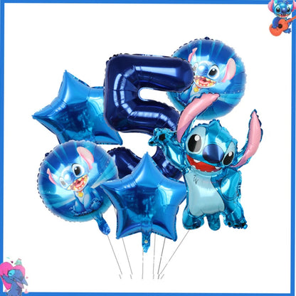 Disney Stich Geburtstag Party Dekorationen Blau Thema Geschirr Tischdecke Banner Hängende Spirale Für Kinder Event Liefert