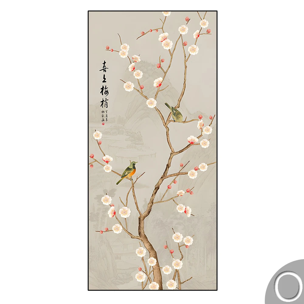 Chinese Simple Ink Art Canvas Poster Flower And Bird Wall Painting Prints Pictures Bedroom Corridor Living Room Decoration Mural