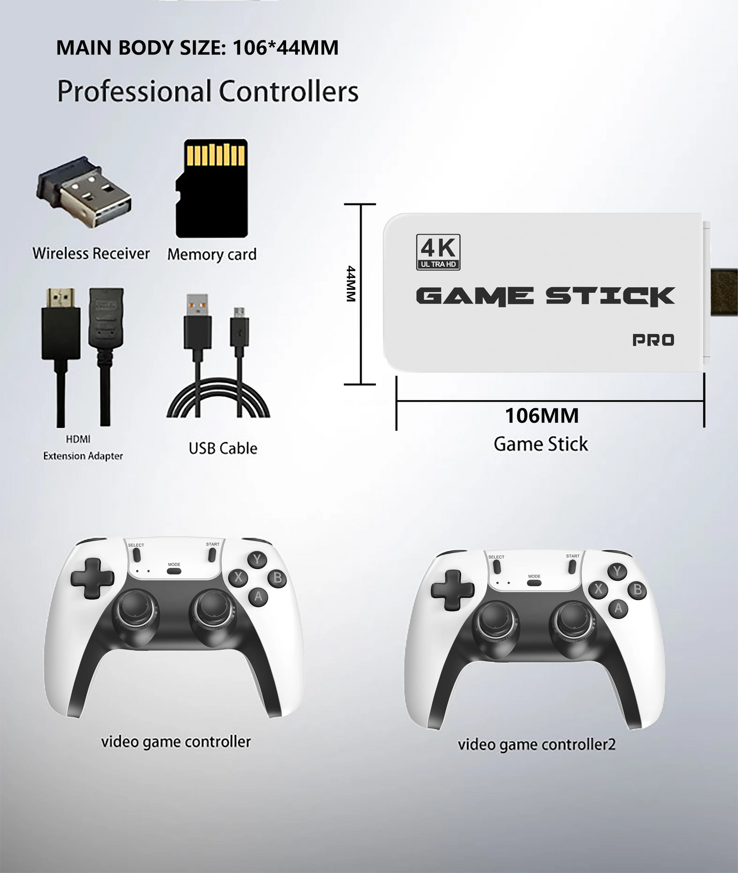 4K TV Game Stick M15 Video Game Console Built-in 40000+/50000 Games 128G Handheld Game Player Wireless Controller Retro Gamepad.