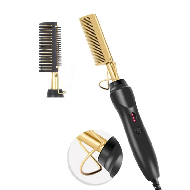 Hot Comb Straightener Electric Hair Straightener Portable Hot Comb Electric Hot Comb For Wigs.