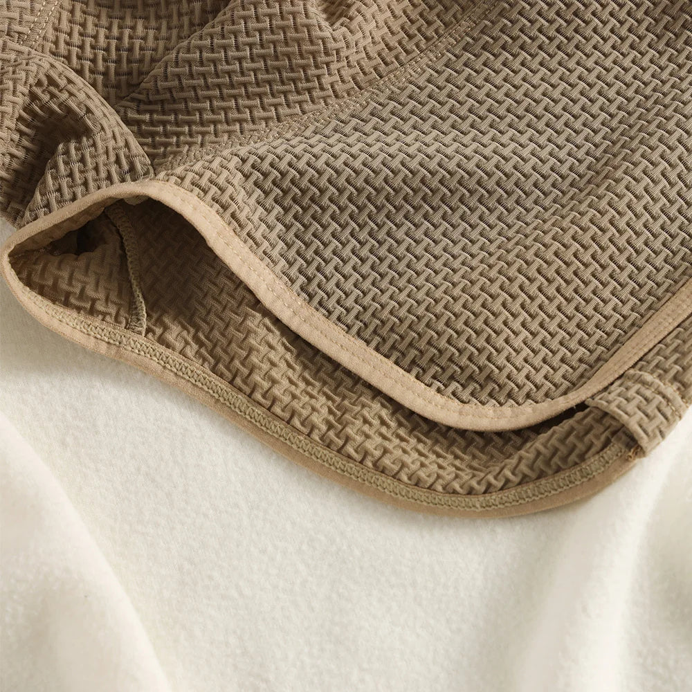 3 Teile/paket Mode Eis Seide Gestrickte Plaid Boxer Atmungsaktive Komfort Mesh Gabelung Unterhose Super Weiche Hohe Elastische männer Höschen