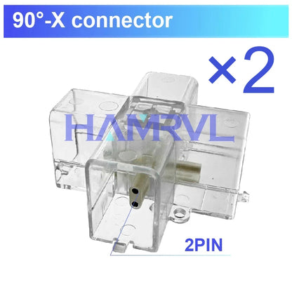 Hexagon Light Adjustable Suspension Rope and Splicing Connector All Copper 2Pin V/Y/L/T/I Cable LED Tube Lamp for Garage Ceiling